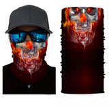 HH Neck Gaiter, Flaming Skull