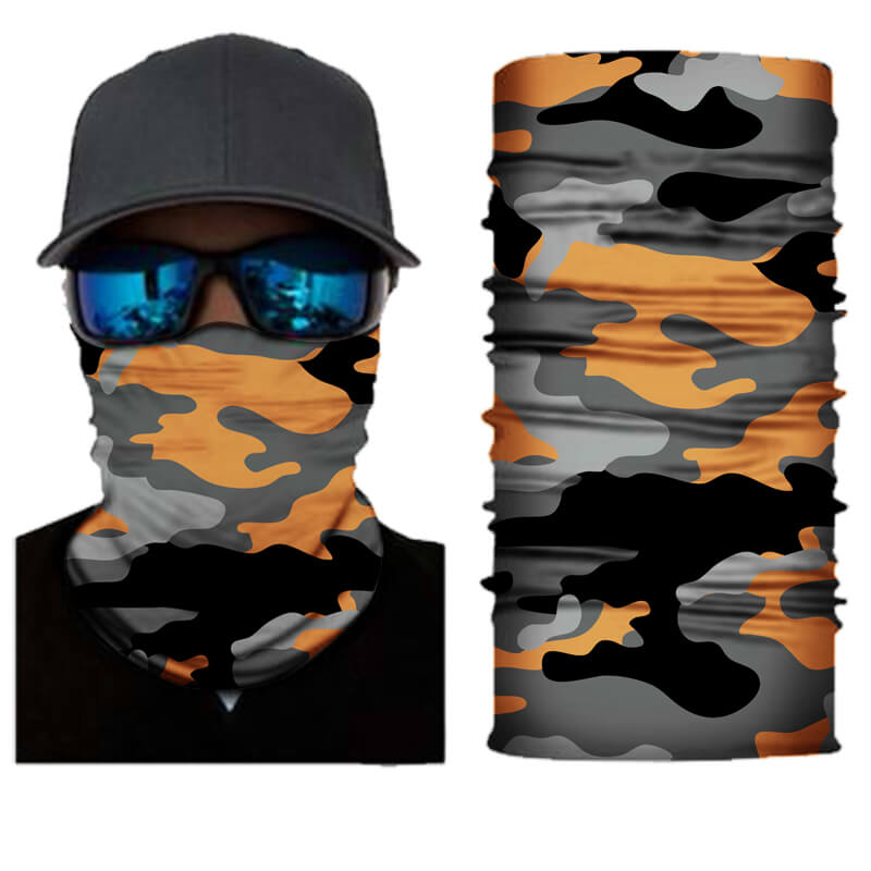 HH Neck Scarf, Orange Camo