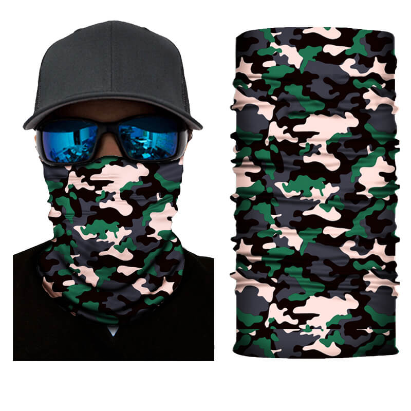 HH Neck Scarf, Green/Grey Camo