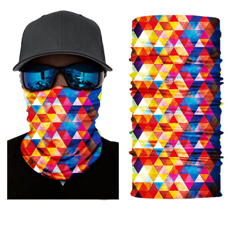 HH Neck Gaiter, Colorful Triangles