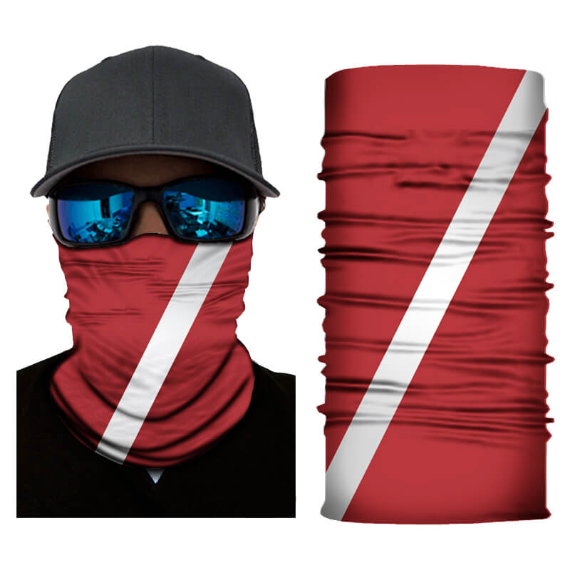 HH Neck Gaiter, Red Stripe