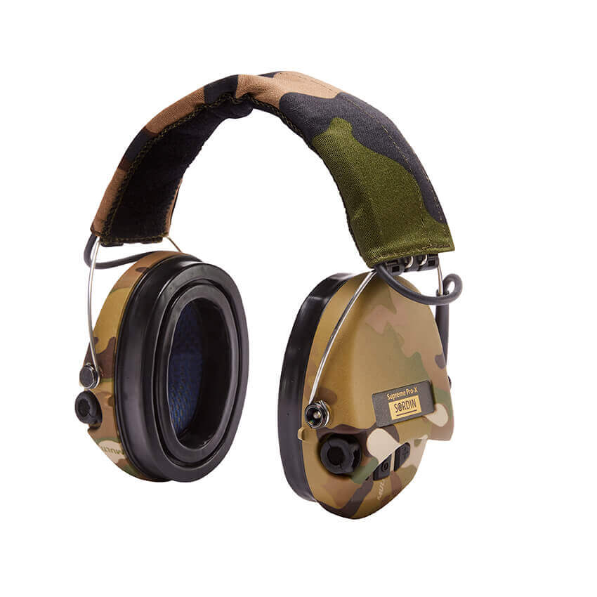 Sordin Supreme Pro X Hearing protection with light, Camo