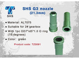 Nozzle, air, G3, 21.3mm, in aluminum with O-ring