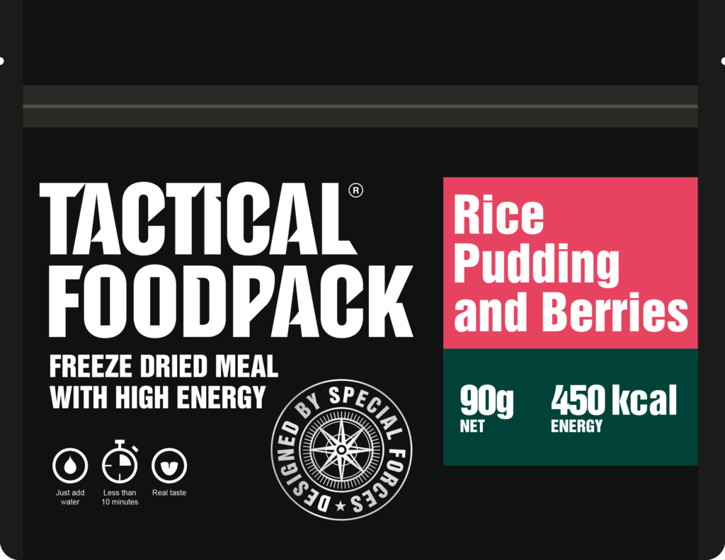 Tactical Foodpack, Rice pudding with berries