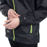 Trespass Qikpac Unisex Waterproof Jacket, Black