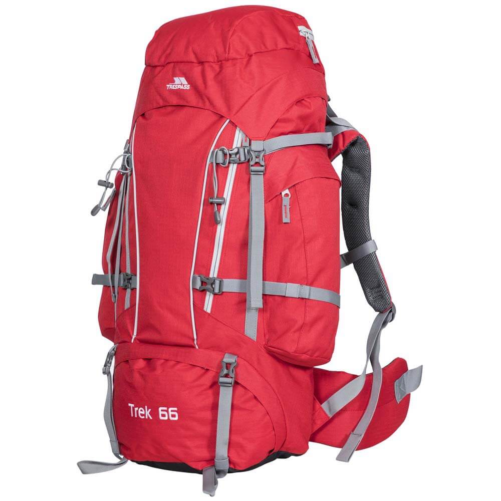 Trespass Trek 66 Backpack, Red