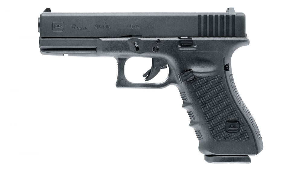 Umarex Glock 17 Gen4 GBB pistol liggende på siden