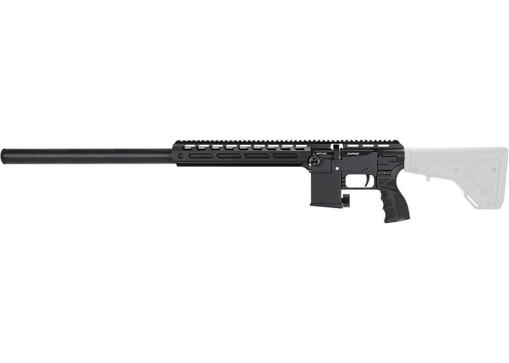 FX DRS Tactical 700 PCP-luftgevær i 4,5 mm med langt løb, UG-1 greb og Arca-Swiss-skinne