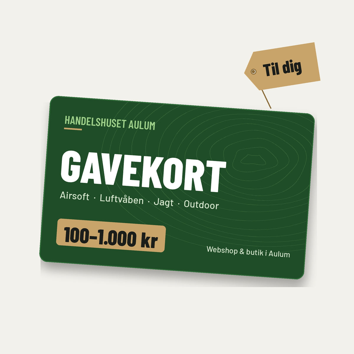 Gavekort til Handelshuset Aulum – 100 til 1.000 kr