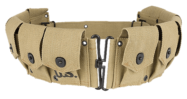 US WWII Khaki Garand Belt, Repro
